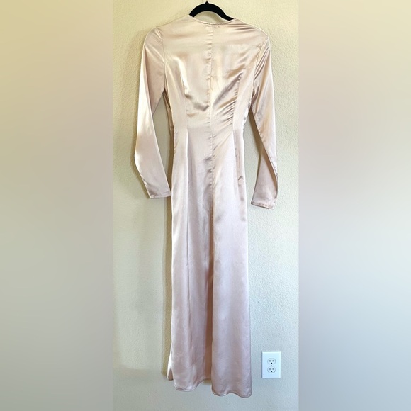 House of CB Korrin Satin Maxi Dress XS Pink - Picture 5 of 8